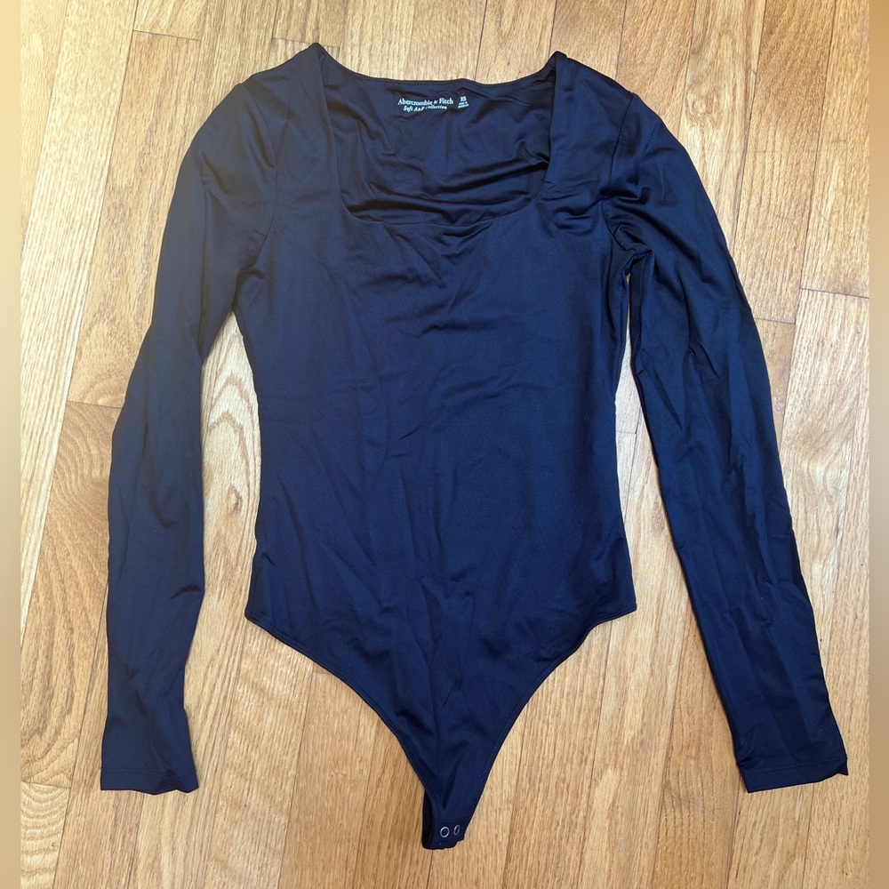 Abercrombie Long Sleeve Black Bodysuit XS